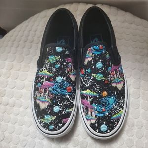 Vans  Ladies Cosmic Glow Skate Shoe Canvas Material